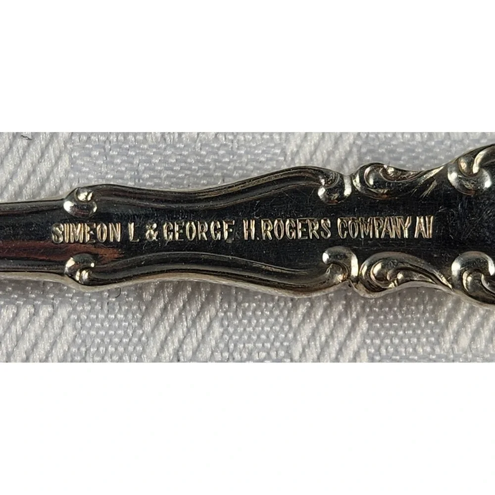 Antique SilverPlate 1900 Simeon L & George H. Rogers Meat Fork